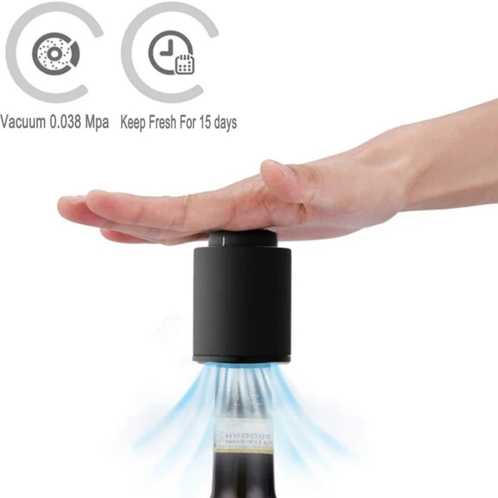 Wine Stopper Vacuum - Tampa de Vinho Reutilizável com Vácuo