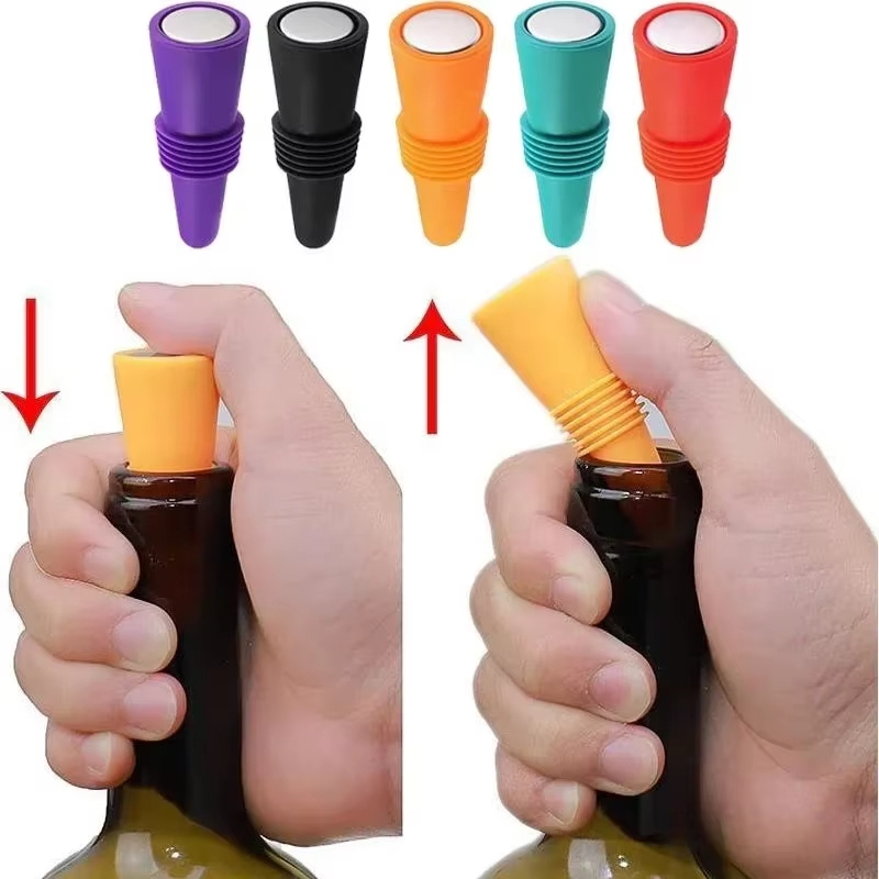 Bottle Stopper Set - Conjunto de Tampas de Silicone para