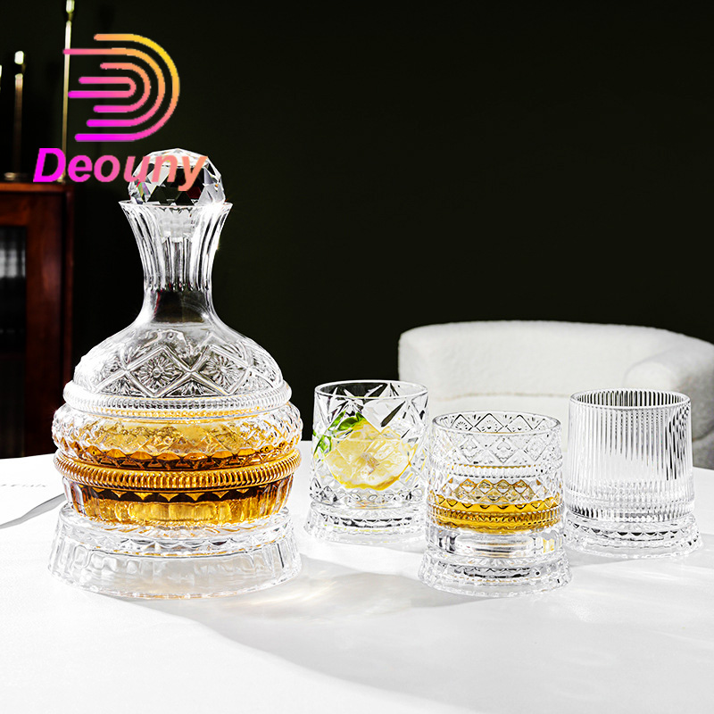 Wine Beer The Whiskey - Decantador de vinho giratório diamante estrela