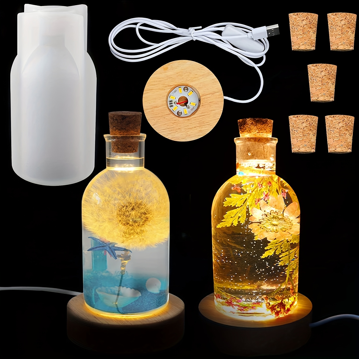 Bottle Stopper Set - Conjunto de Moldes de Resina para