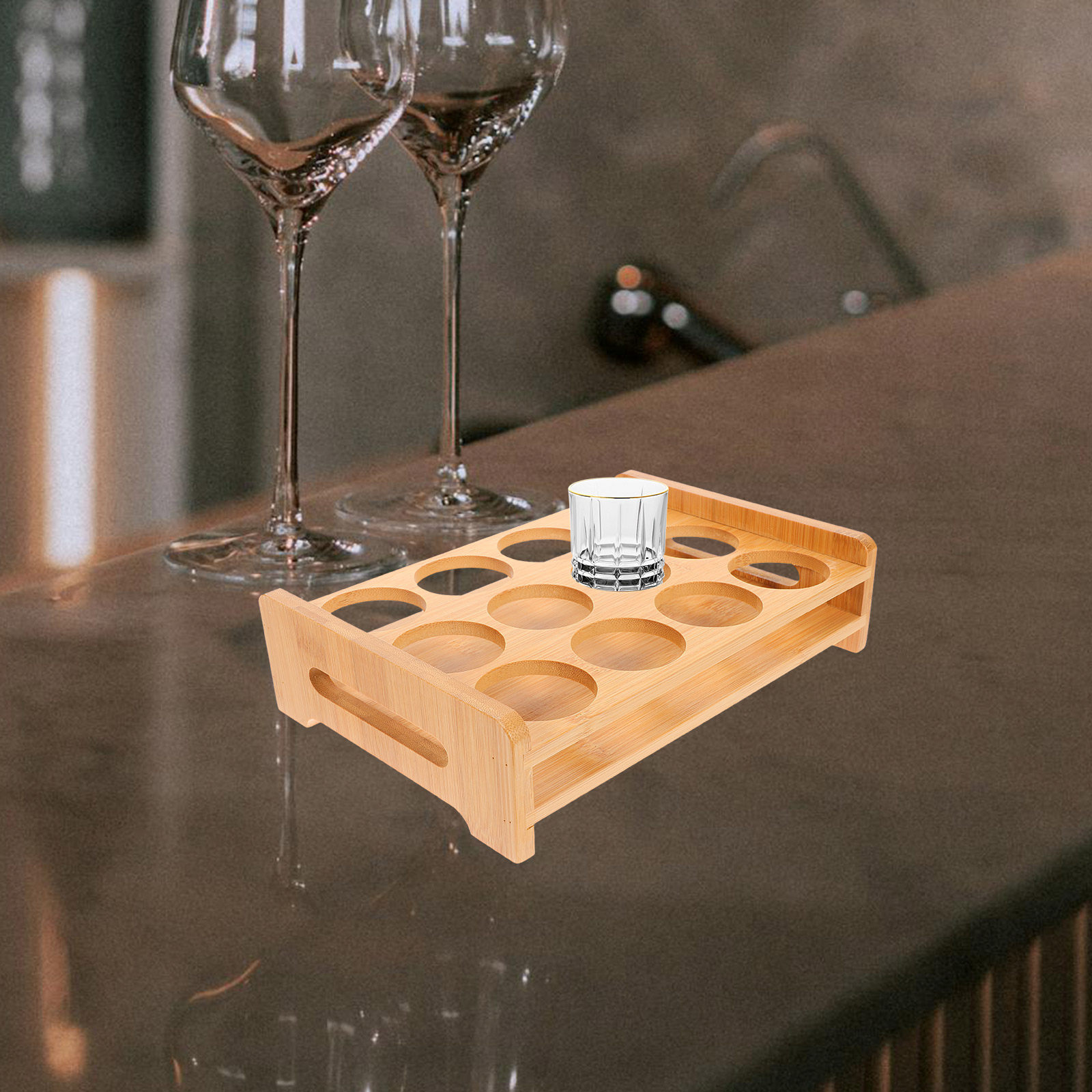 Wine Beer The Whiskey - Suporte Expositor de Copos de Shot