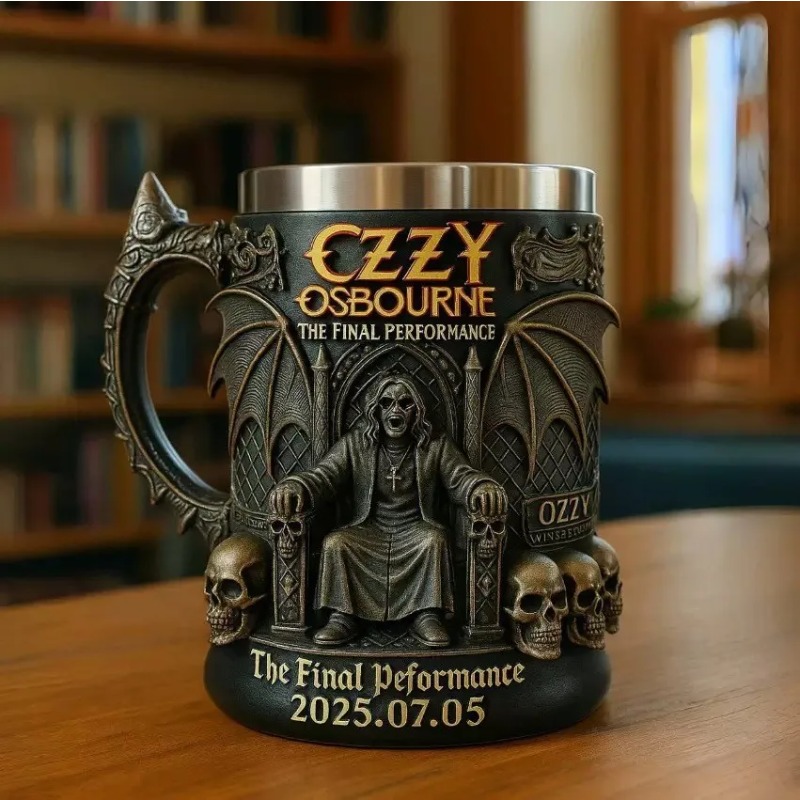 Wine Beer And Liquor - Halloween 3d resina ozzy caneca osbourne