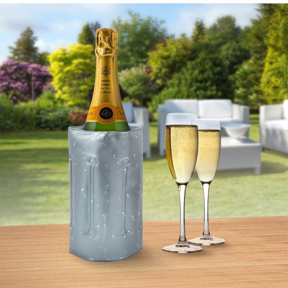 Wine Chiller Sleeve - Bolsa Térmica Reutilizável para Vinho Cinza,