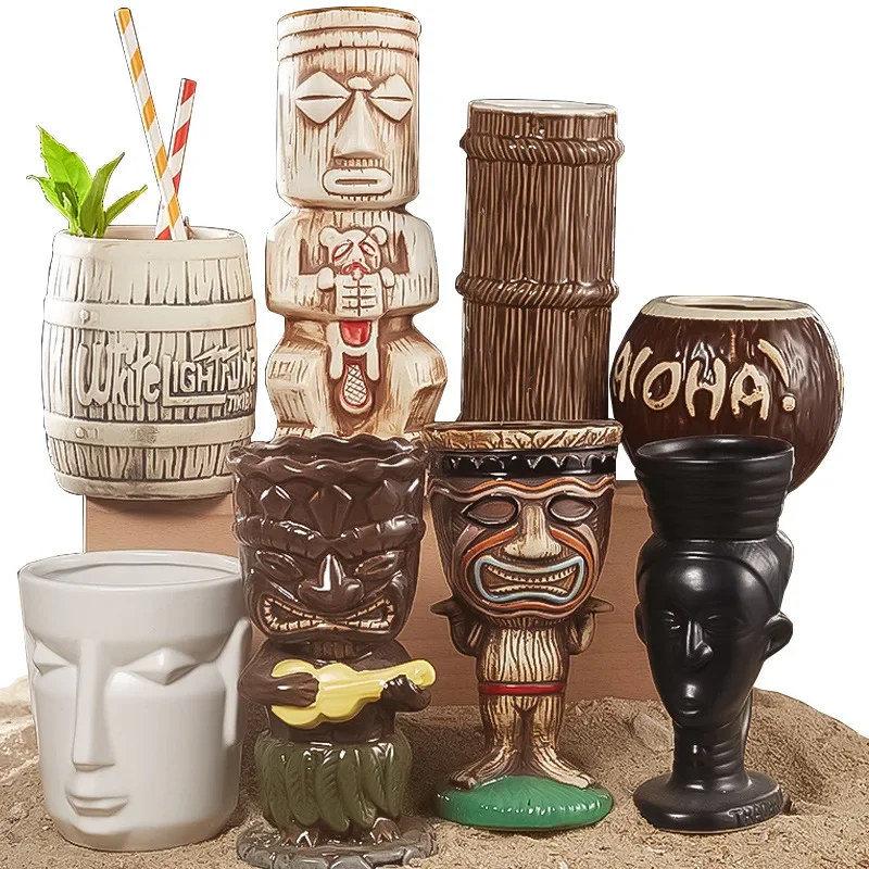Caneca havaiana tiki, 60 tipos - Wine Beer Type avaliação e preço