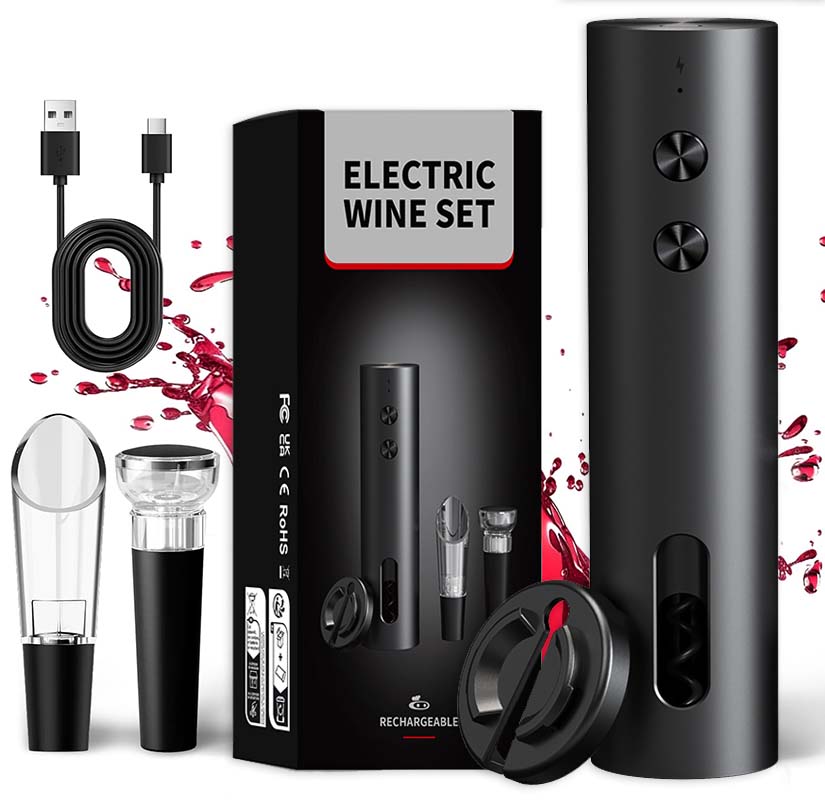 Conjunto Abridor de Vinho Elét - Wine Beer And Liquor avaliação e preço