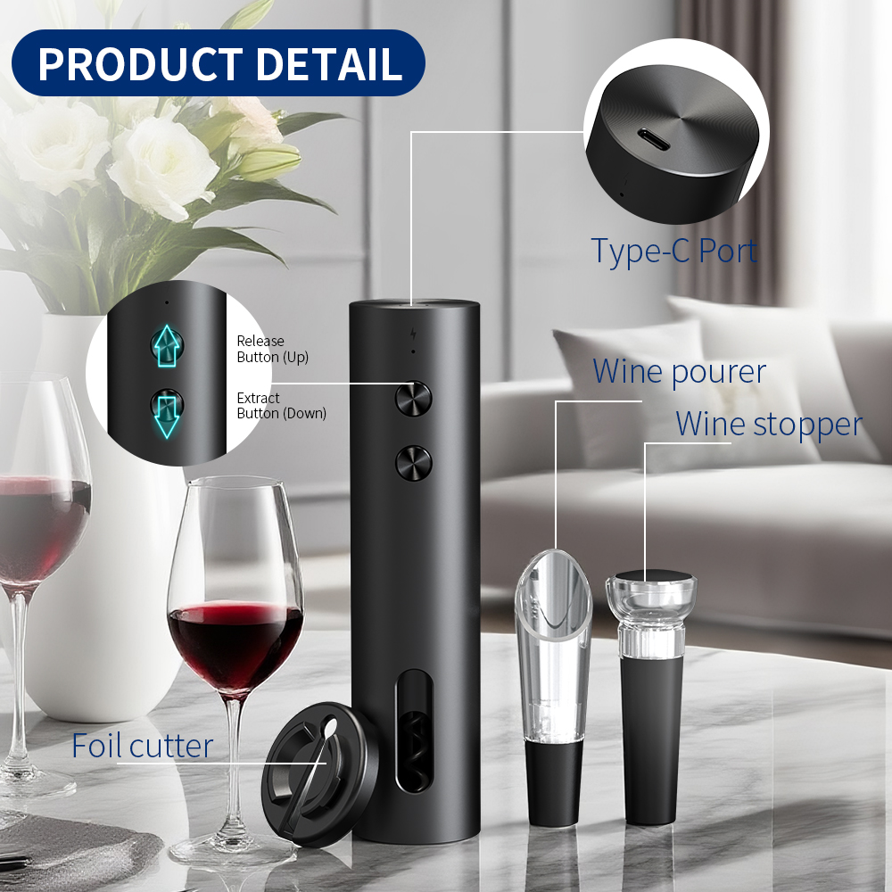 Conjunto Abridor de Vinho Elét - Wine Beer And Liquor avaliação e preço