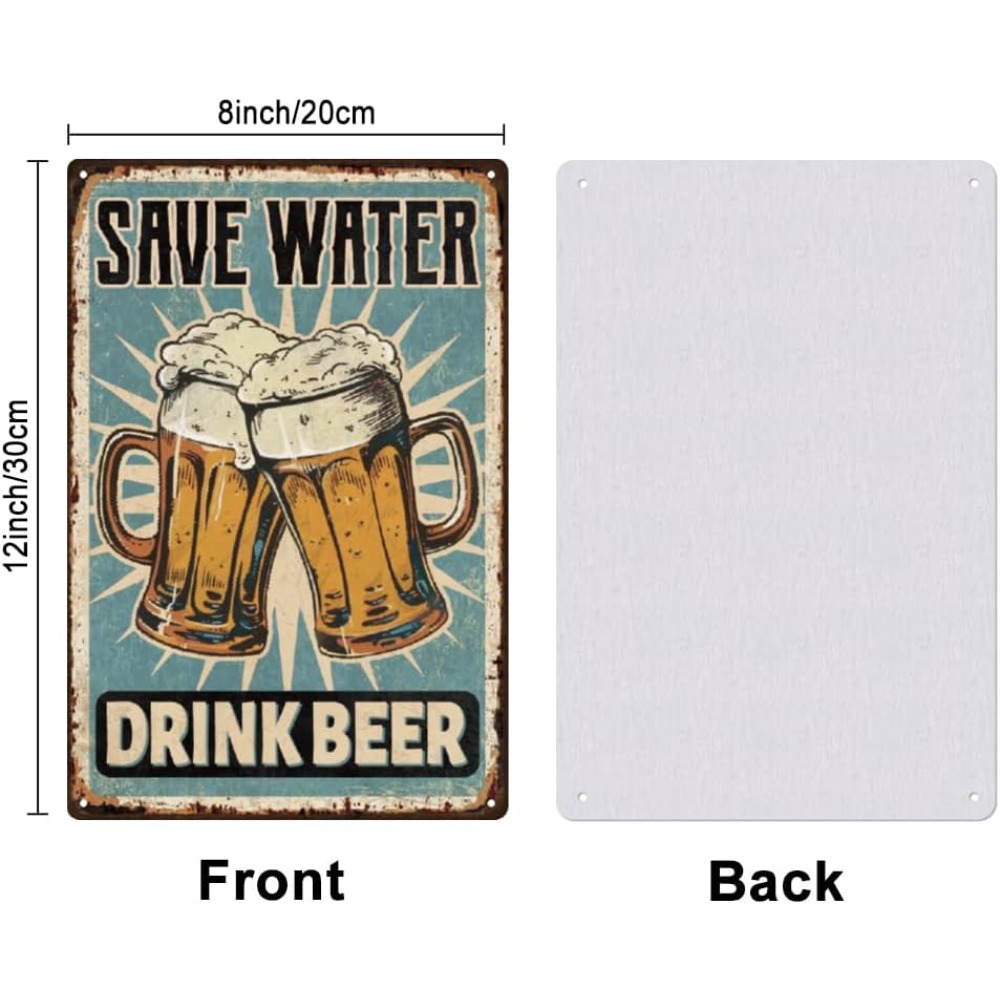 1 pc cerveja sinal de metal ba - Wine Beer And Liquor avaliação e preço