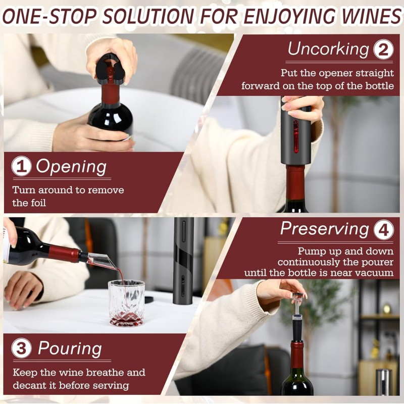Recarregável multifuncional el - Bottle Stopper Set avaliação e preço