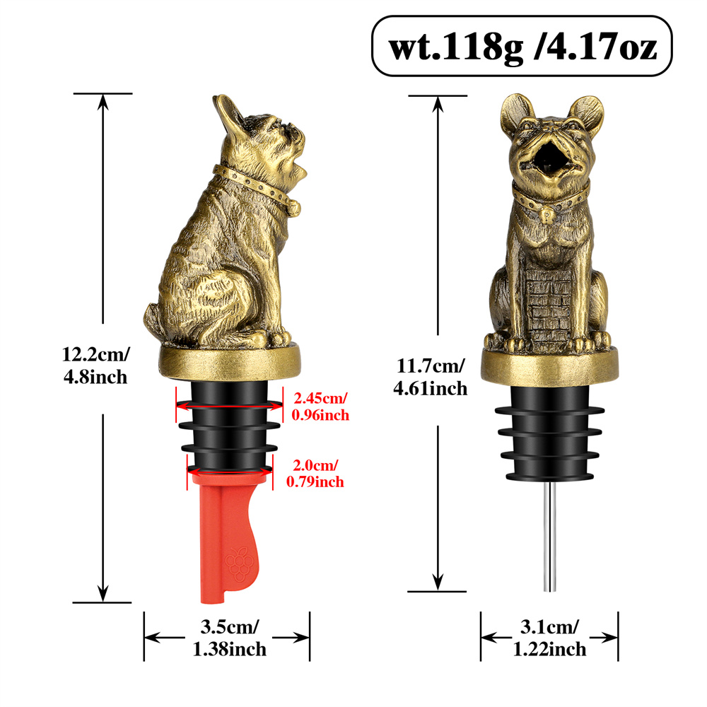 Bonito buldogue francês vinho  - Wine Stopper Vacuum avaliação e preço