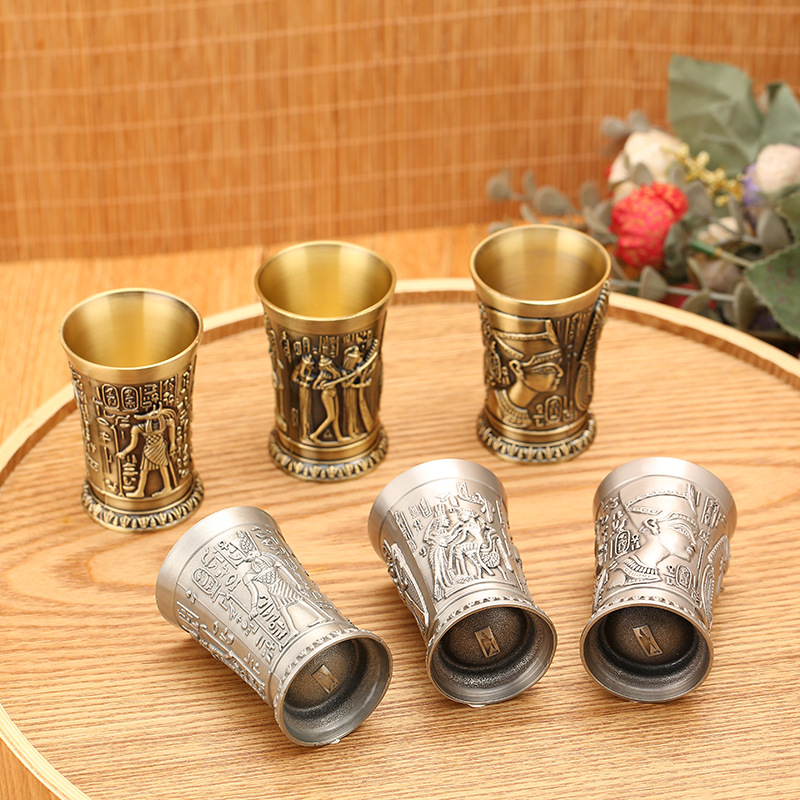 Bronze Metal Vintage Egípcio S - Wine Beer And Liquor avaliação e preço