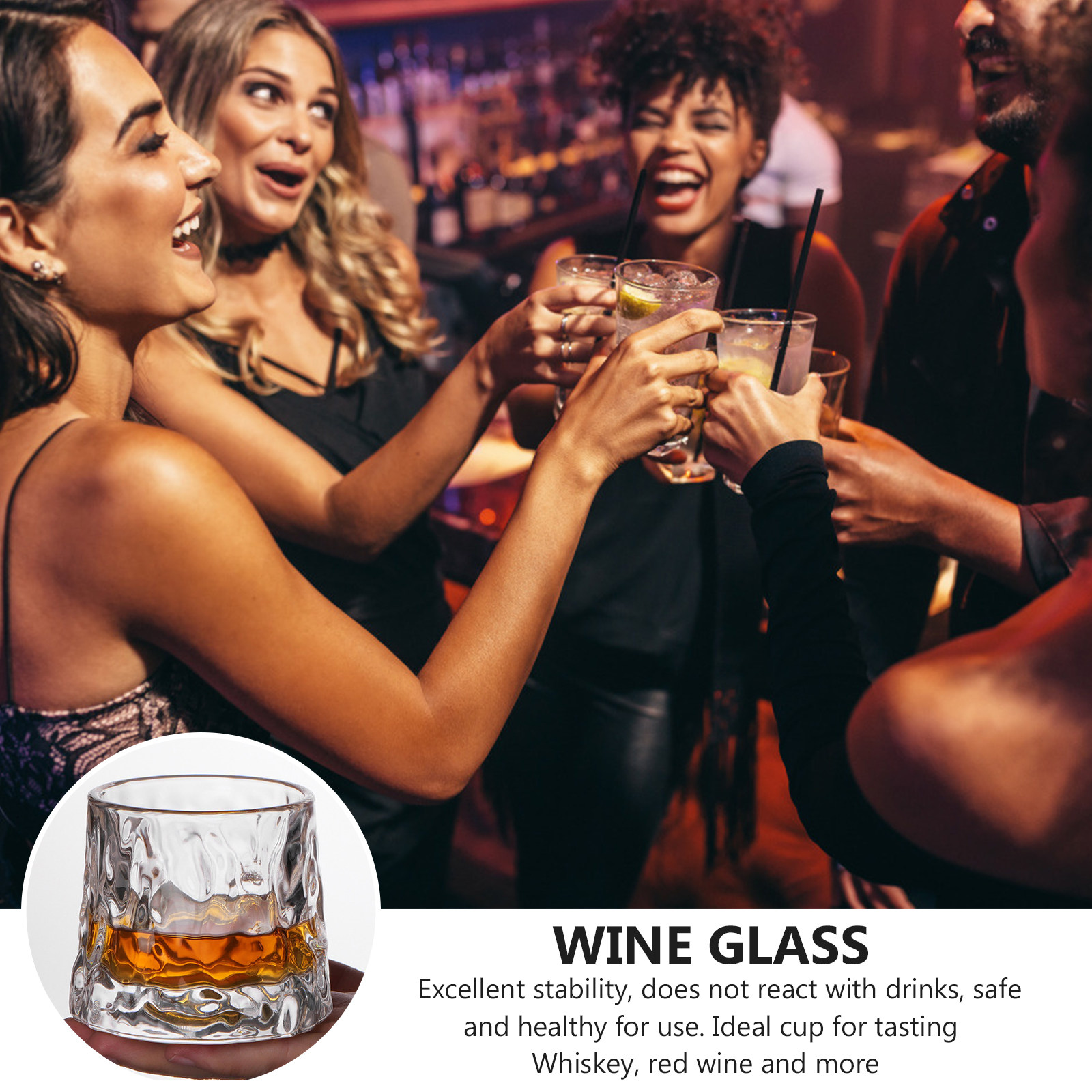 1 Copo de Vinho Martelado Prem - Wine Beer The Whiskey avaliação e preço